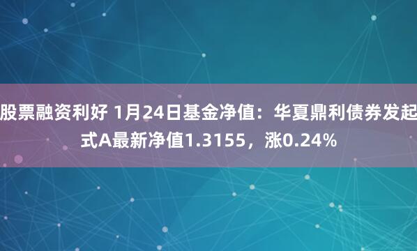 股票融资利好 1月24日基金净值：华夏鼎利债券发起式A最新净值1.3155，涨0.24%